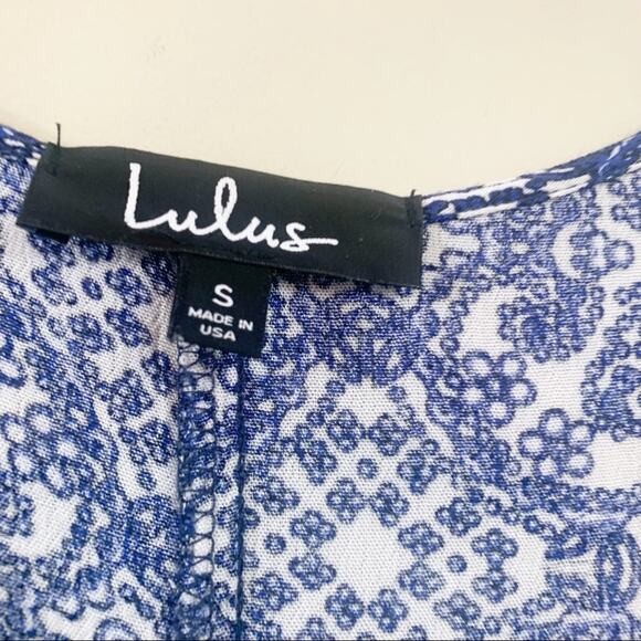 Lulus Mandala Daydream Blue/White Print Long Sleeve Dual Split Maxi Dress - Picture 3 of 9